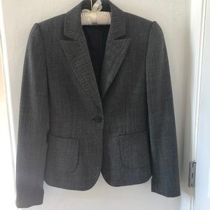 TAHARI Wool Black White Speckle 2-Piece Pant Suit